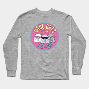 Cool cats club, bad cattitude Long Sleeve T-Shirt